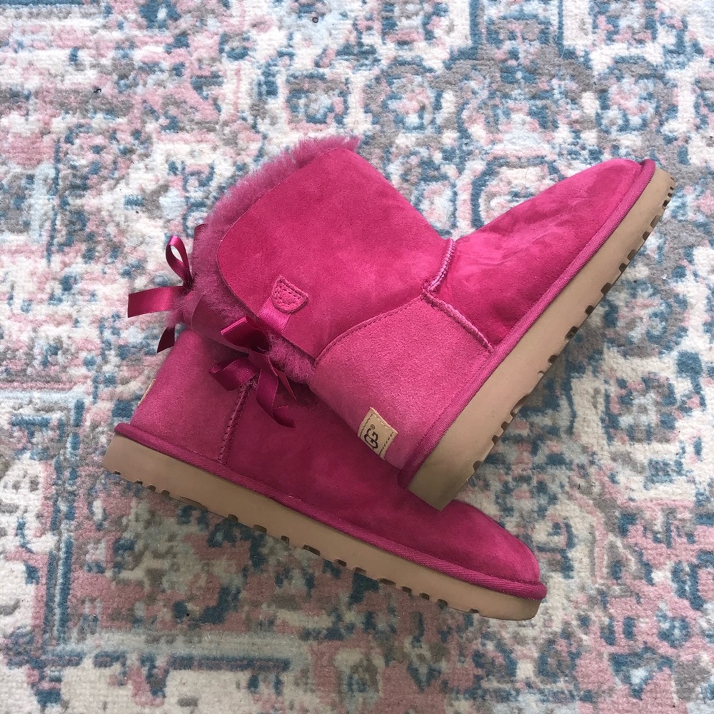 Pink UGGs with a Bow